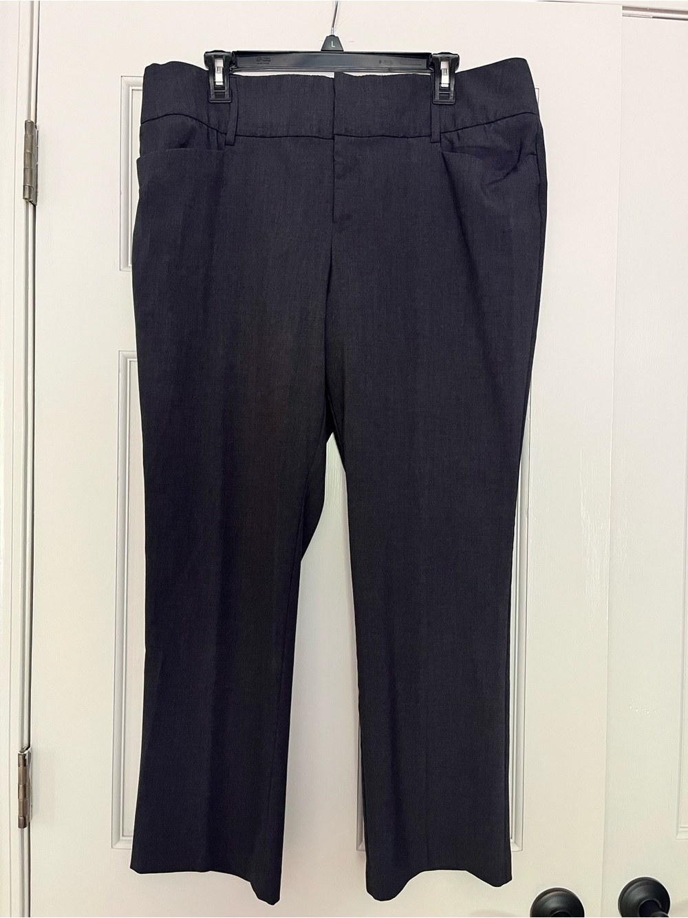 Apt. 9 Women's Petite Dark Charcoal Dress Pants with Metal Hook Closures